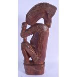 AN UNUSUAL TRIBAL CARVED HARDWOOD FIGURE OF AN ANIMAL possibly Papua New Guinea, Sepik 32 cm x 11 cm