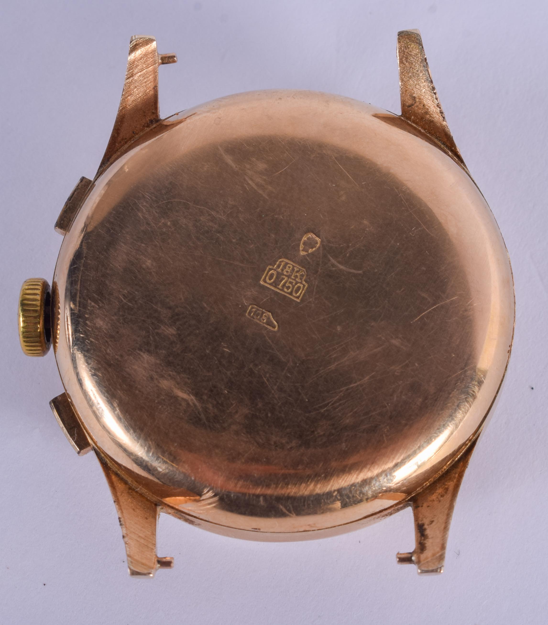 AN 18CT GOLD OLYMPIC CHRONOMETER WATCH. 38.6 grams overall. 3.5 cm diameter. - Image 2 of 3