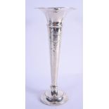 AN ART DECO SILVER VASE. Sheffield 1922. 218 grams (possibly weighted). 27 cm high.