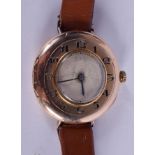 A VINTAGE 9CT GOLD ROLEX HALF HUNTER LADIES WRISTWATCH. 2.75 cm diameter.