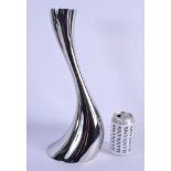 A LARGE BOXED GEORG JENSEN COBRA COLLECTION FLOOR CANDLE HOLDER. 40 cm high.