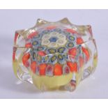 A VINTAGE GLASS PAPERWEIGHT. 4 cm wide.