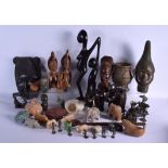 A LARGE COLLECTION OF AFRICAN ARTEFACTS including 1970s Benin bronzes etc. (qty)