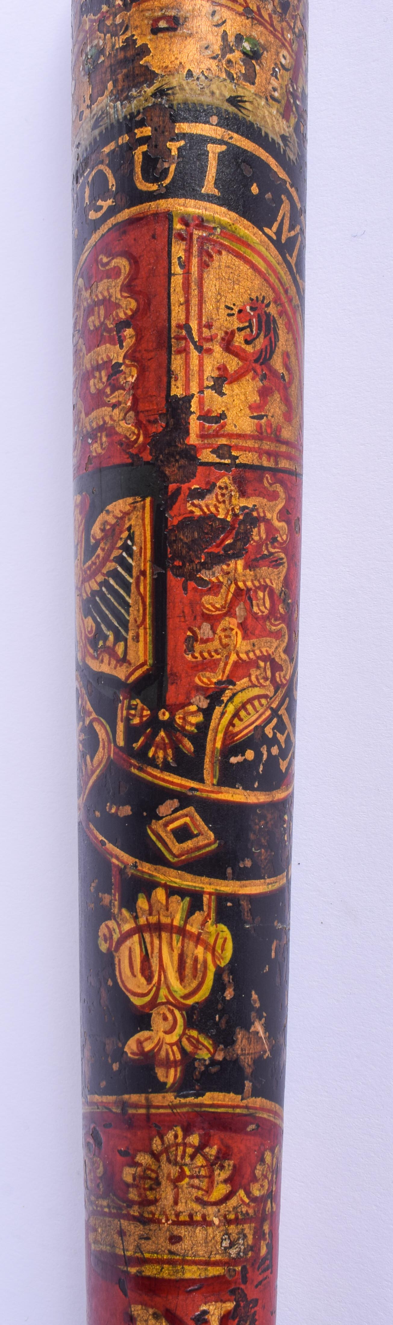 A WILLIAM IV PAINTED WOOD TRUNCHEON. 42 cm long. - Image 4 of 19