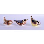 Three Royal Crown Derby paper weights. (3)