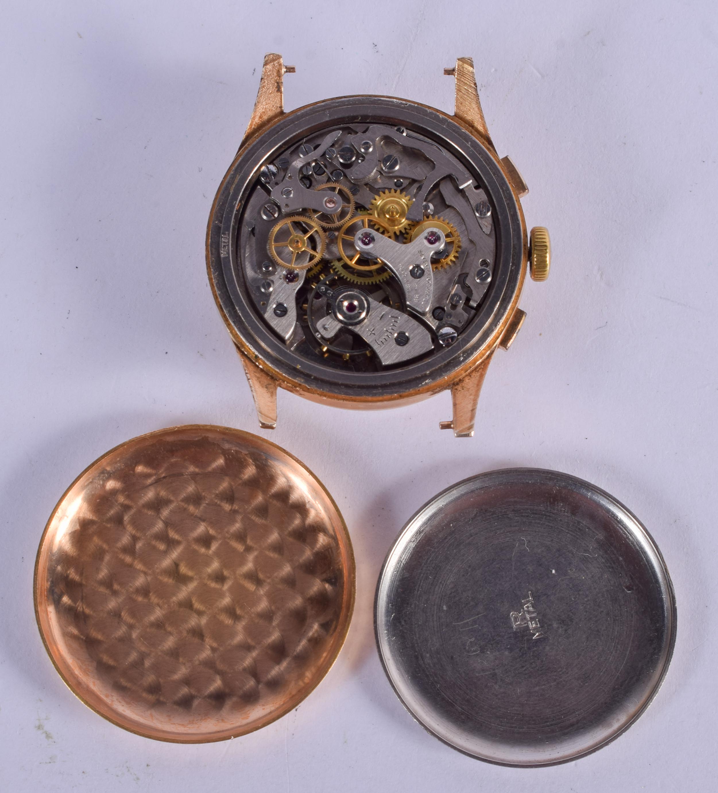 AN 18CT GOLD OLYMPIC CHRONOMETER WATCH. 38.6 grams overall. 3.5 cm diameter. - Image 3 of 3
