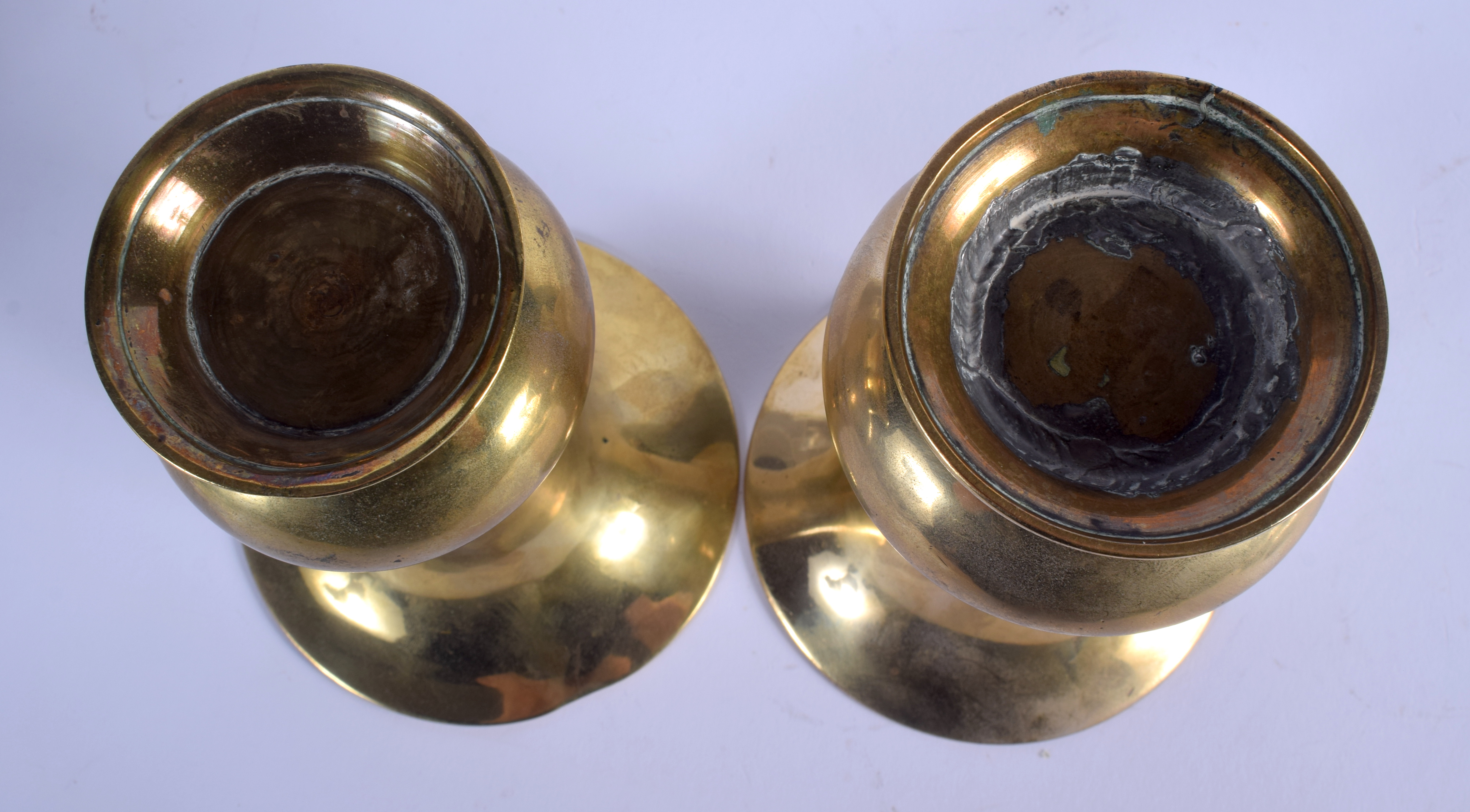 A PAIR OF 19TH CENTURY JAPANESE MEIJI PERIOD BRONZE VASES. 16 cm high. - Image 4 of 4