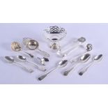 ASSORTED SILVERWARE including a deco dish, arts and crafts spoon etc. 290 grams. (qty)