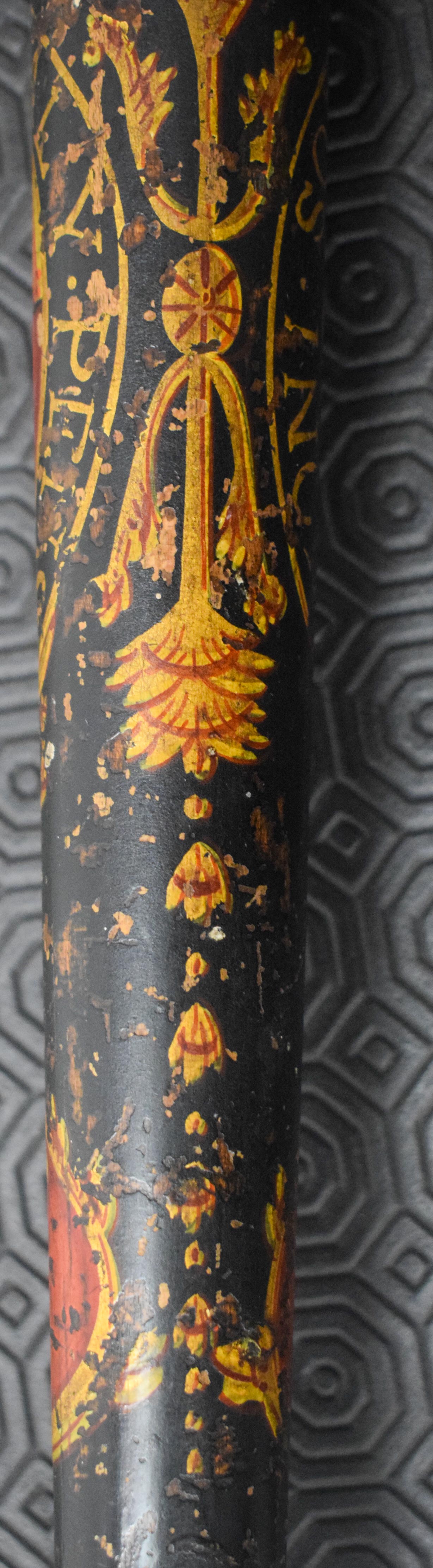 A WILLIAM IV PAINTED WOOD TRUNCHEON. 42 cm long. - Image 11 of 19