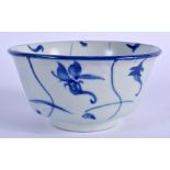 A CHINESE TEK SING CARGO STYLE BOWL 20th Century, painted with vines. 12.5 cm diameter.