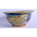 A FINE WEDGWOOD FAIRYLAND LUSTRE BOWL painted with goblins and fairies. 21 cm x 10 cm.