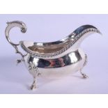 AN ANTIQUE SILVER SAUCEBOAT. London 1823. 404 grams. 21 cm wide.