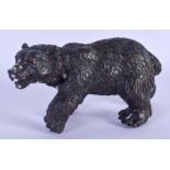 A CONTINENTAL BRONZE BEAR. 14 cm wide.