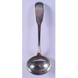 AN ANTIQUE SILVER LADLE. London 1812. 60 grams. 14 cm long.