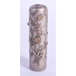 A RARE ART NOUVEAU FRENCH WHITE METAL SCENT BOTTLE SEAL. 7.25 cm high.