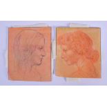 Continental School (18th/19th Century) Sketches, Pair. Images 9 cm x 12 cm. (2)