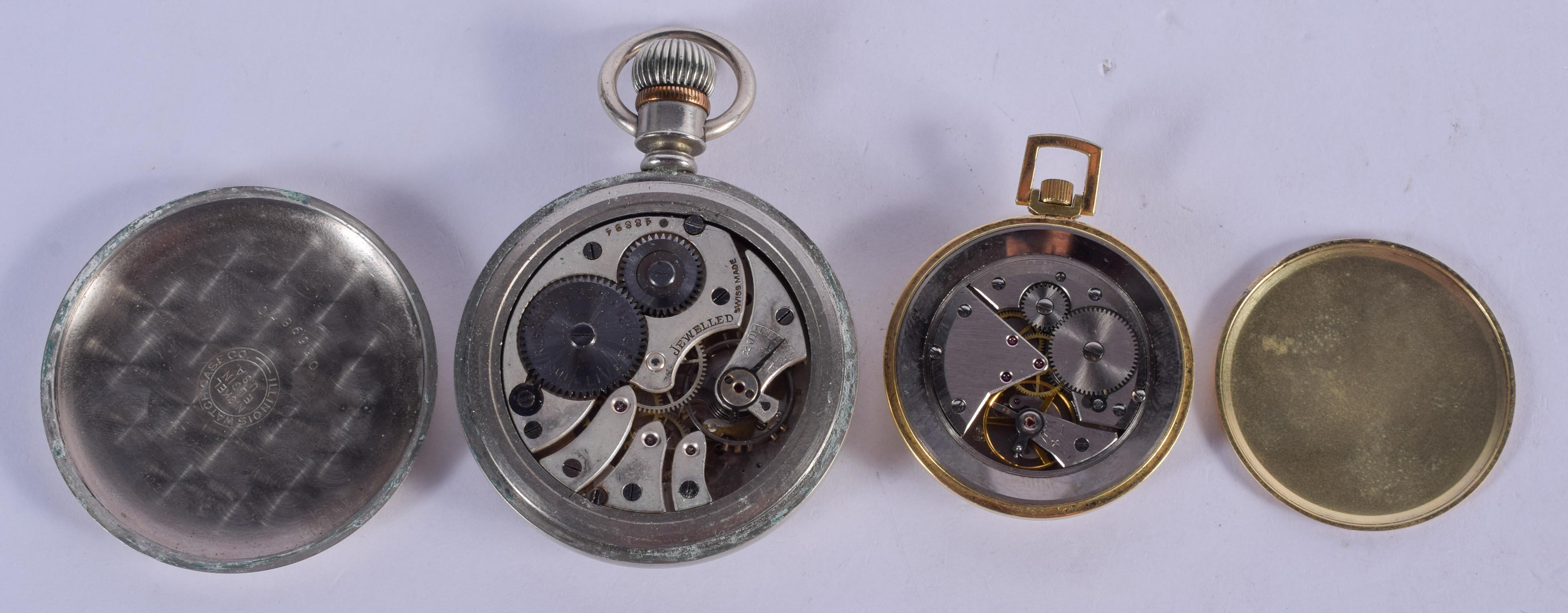 A THOMAS RUSSEL & SON POCKET WATCH and a smaller retime watch. Largest 5 cm wide. (2) - Image 3 of 3