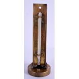 A RARE ANTIQUE BRASS BAKING TEMPERATURE THERMOMETER. 18 cm high.