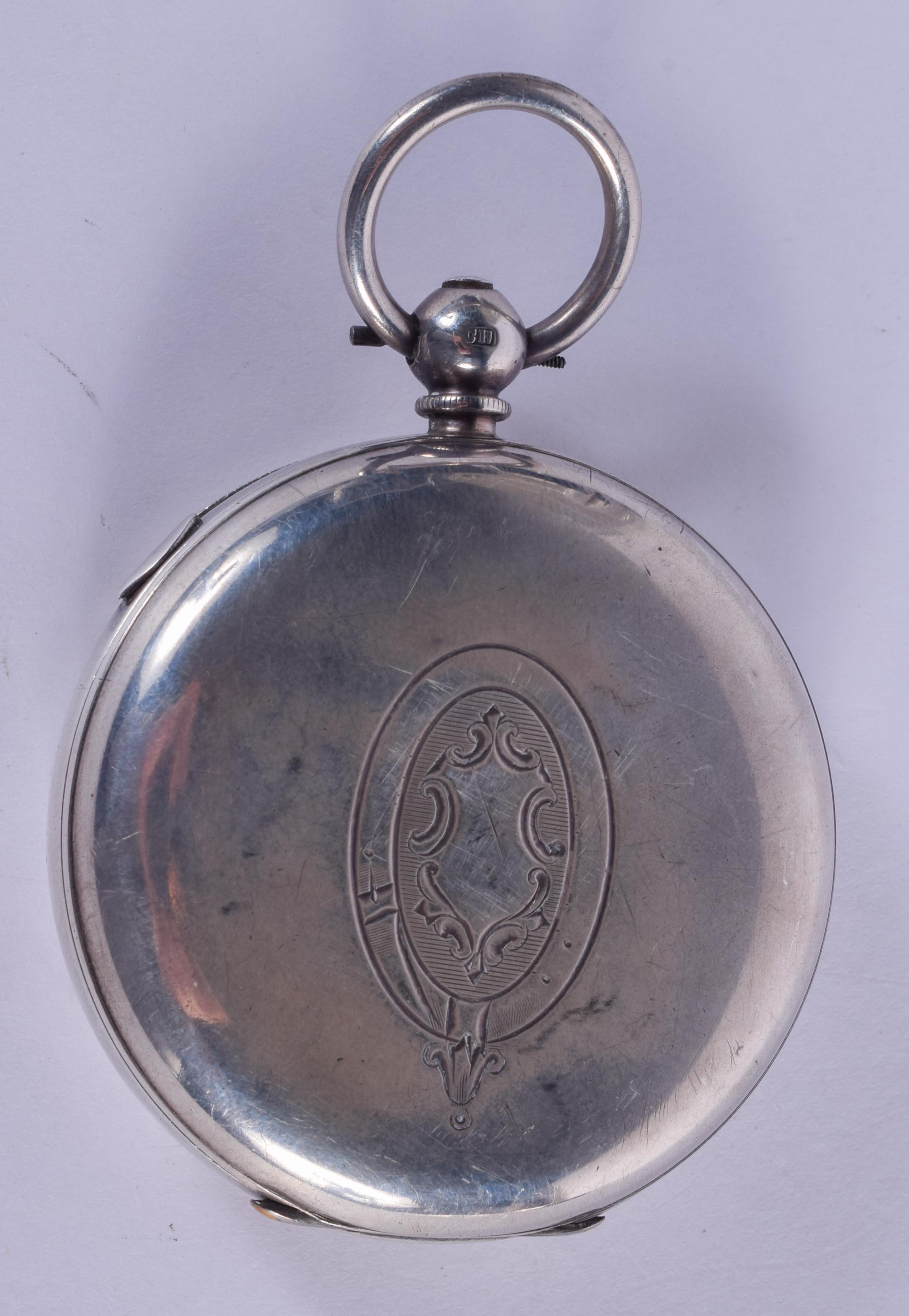 AN ANTIQUE SILVER S WOLFENDER OF BRIGHTON POCKET WATCH. 5.5 cm diameter. - Image 2 of 5