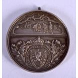 AN ANTIQUE ROYAL CALEDONIAN CURLING MEDAL. 26 grams. 4.5 cm wide.