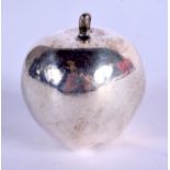 A SILVER APPLE. 67 grams. 3.5 cm x 2.5 cm.