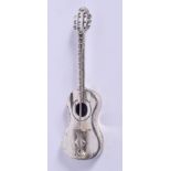 A VINTAGE SILVER GUITAR. 15 grams. 6.5 cm long.