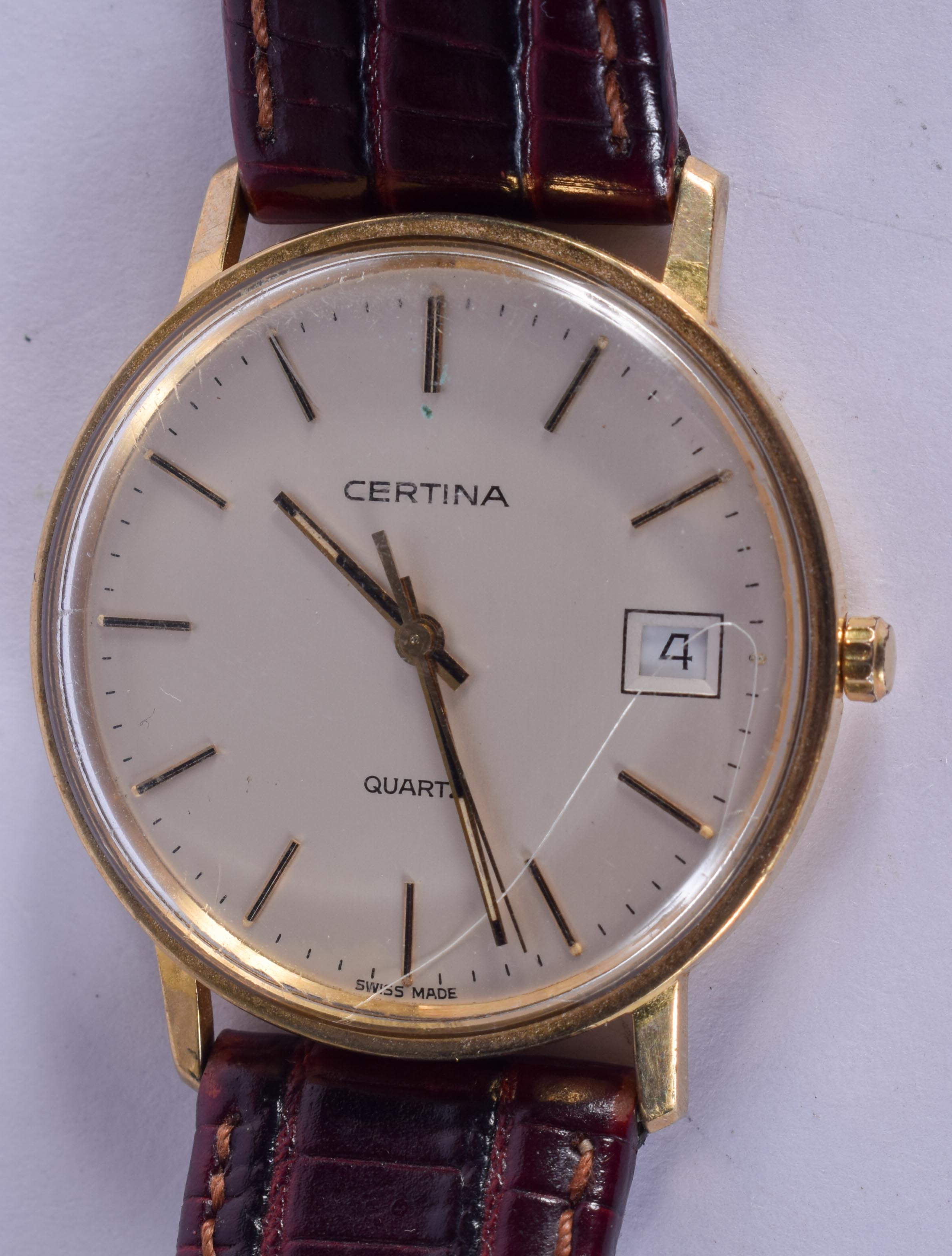 A CERTINA WRISTWATCH. 3.25 cm diameter.