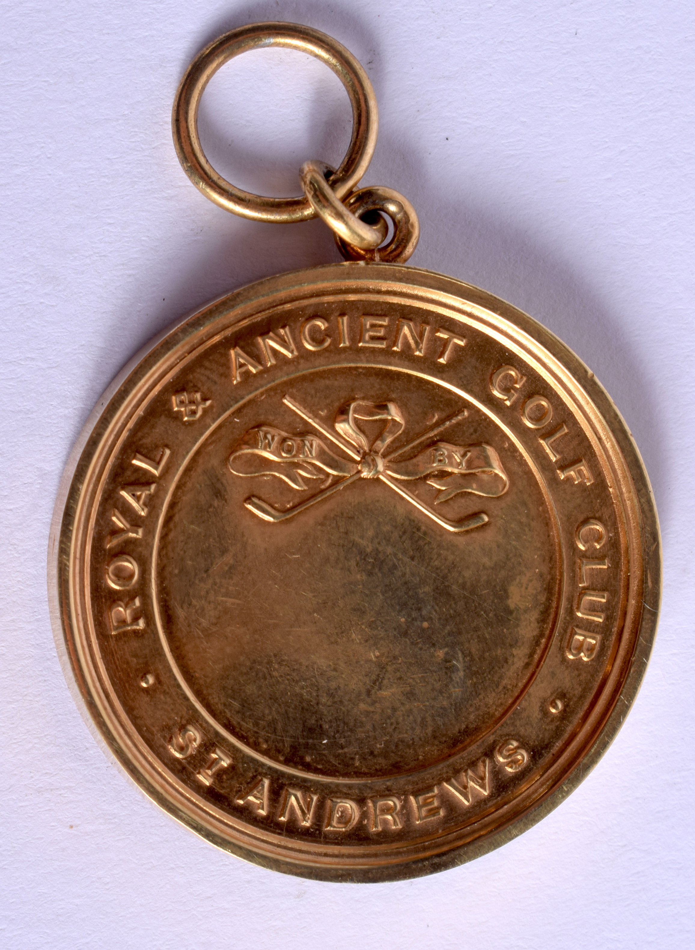 A RARE 19TH CENTURY SCOTTISH ST ANDREWS YELLOW METAL MEDALLION made for the Jubilee Handicap. 36 gra - Image 2 of 2