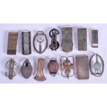 FIFTEEN SILVER MONEY CLIPS. 166 grams. (15)