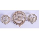 THREE 20TH CENTURY SCOTTISH BADGES. 34 grams. (3)