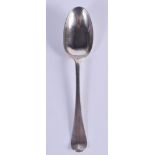 AN EARLY EUROPEAN SILVER SPOON. 72 grams. 18 cm long.