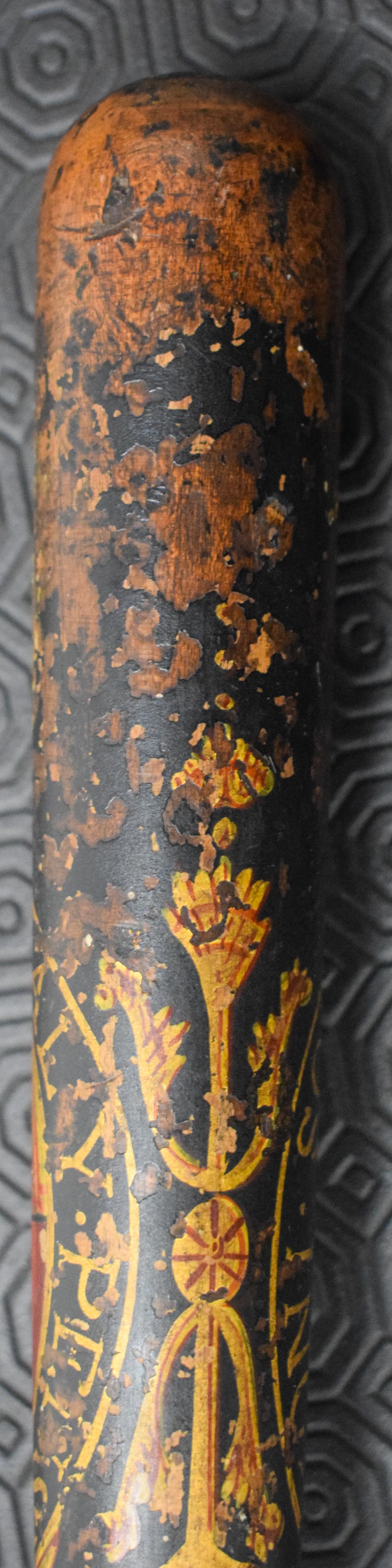 A WILLIAM IV PAINTED WOOD TRUNCHEON. 42 cm long. - Image 10 of 19