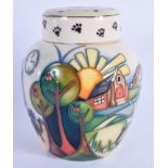 A BOXED MOORCROFT LIMITED EDITION COLLECTORS CLUB GINGER JAR C2009 No 18 of 250, decorated with dadd