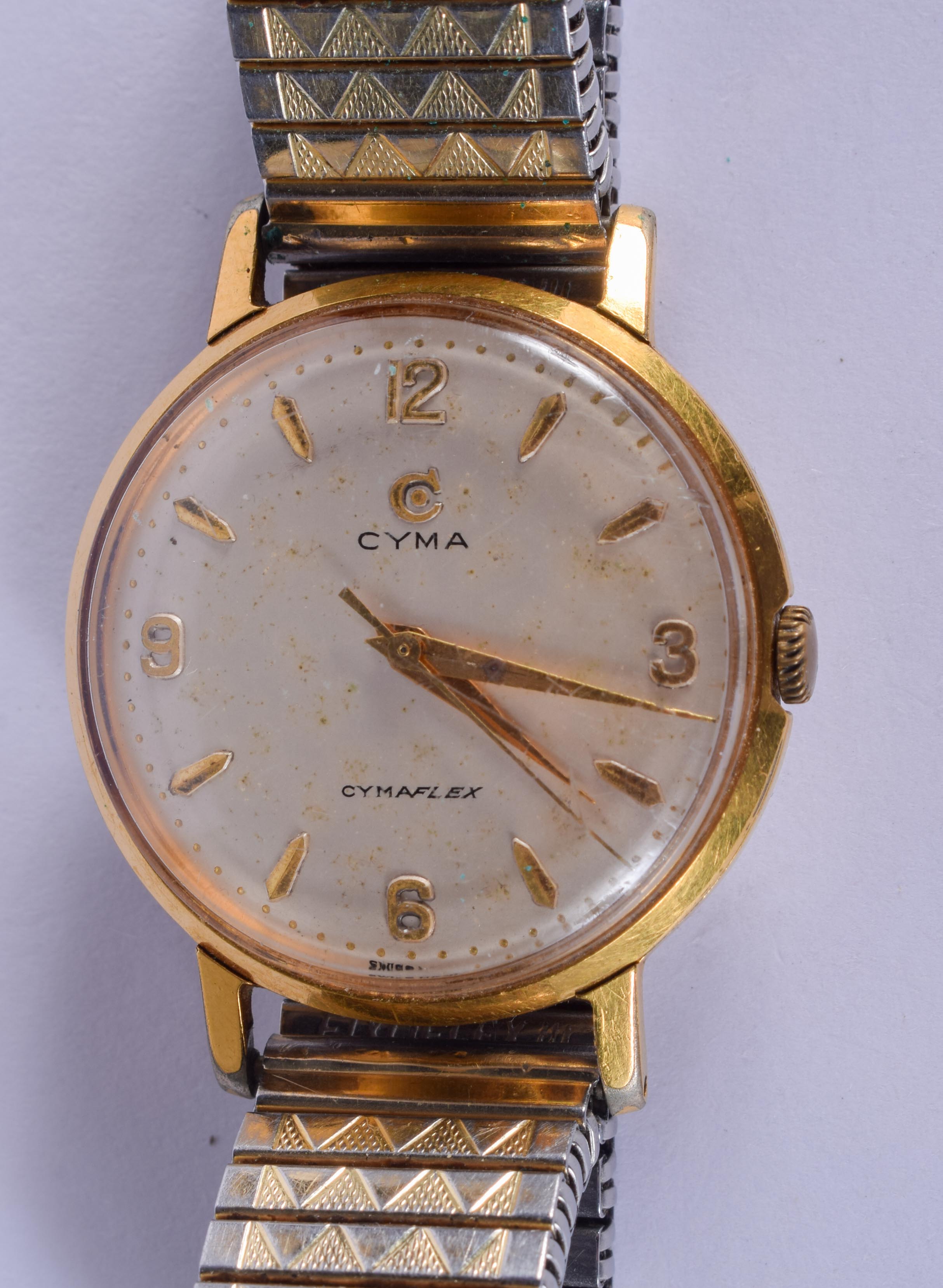 A CYMA CYMAFLEX WRISTWATCH. 3 cm diameter.