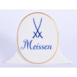 A MEISSEN PORCELAIN ADVERTISING DISPLAY. 6 cm x 5 cm.