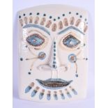 A 1960S RETRO EUROPEAN POTTERY MASK. 21 cm x 14 cm.