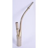 A CHINESE WHITE METAL OPIUM PIPE. 25 cm high.
