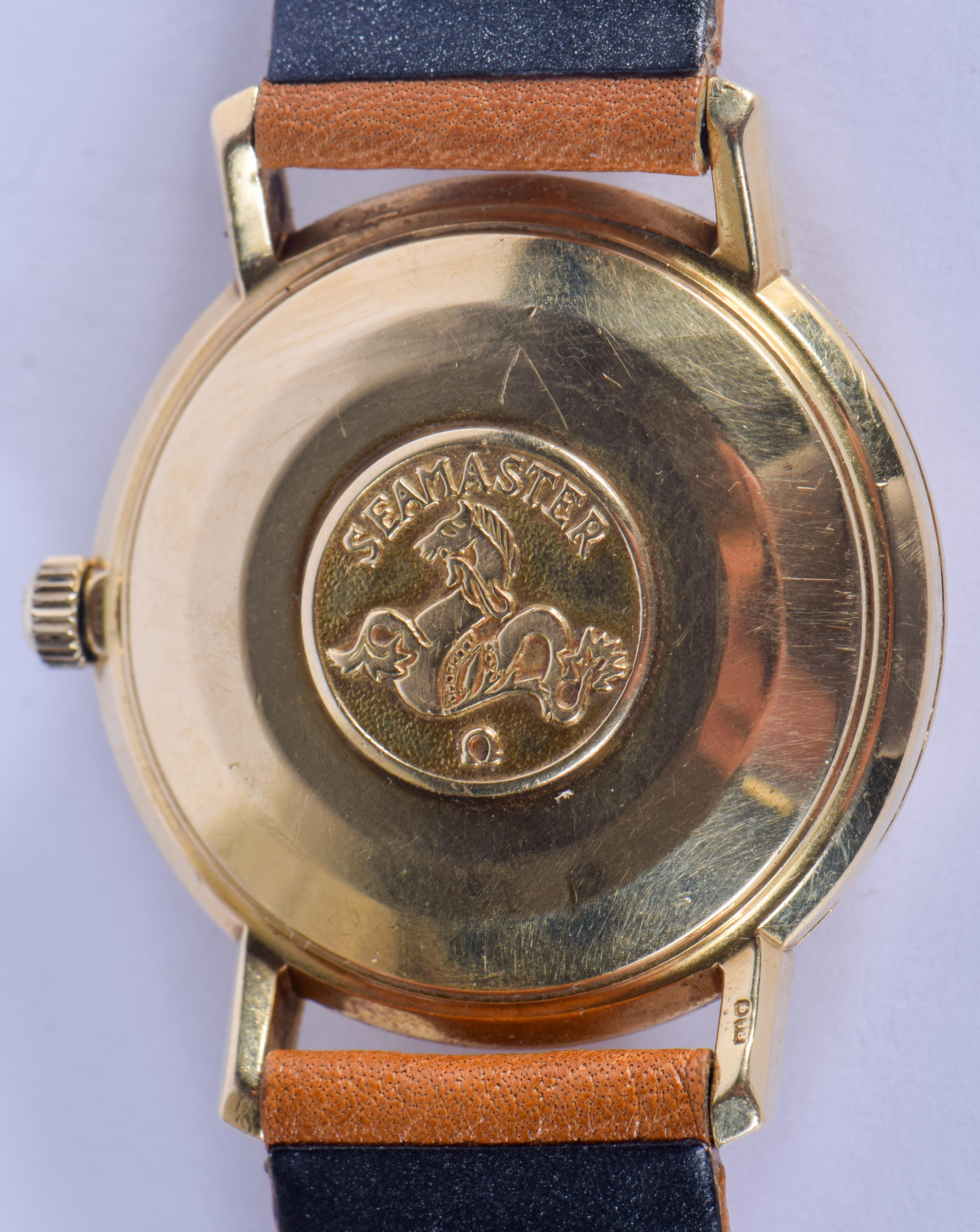 A VINTAGE OMEGA AUTOMATIC SEAMASTER WRISTWATCH. 3.25 cm diameter. - Image 2 of 2