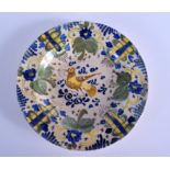 AN 18TH/19TH CENTURY EUROPEAN FAIENCE TIN GLAZED DISH. 26 cm wide.