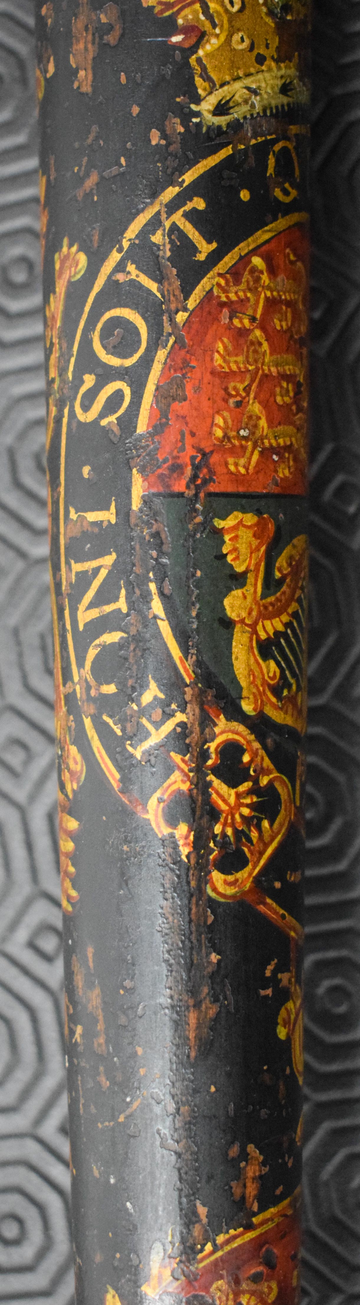 A WILLIAM IV PAINTED WOOD TRUNCHEON. 42 cm long. - Image 15 of 19