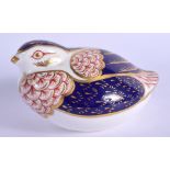 Royal Crown Derby paperweight of Quail. 6cm high