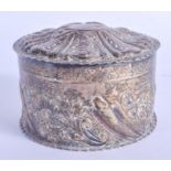 A VICTORIAN SILVER BOX AND COVER. London 1886. 217 grams. 9 cm wide.