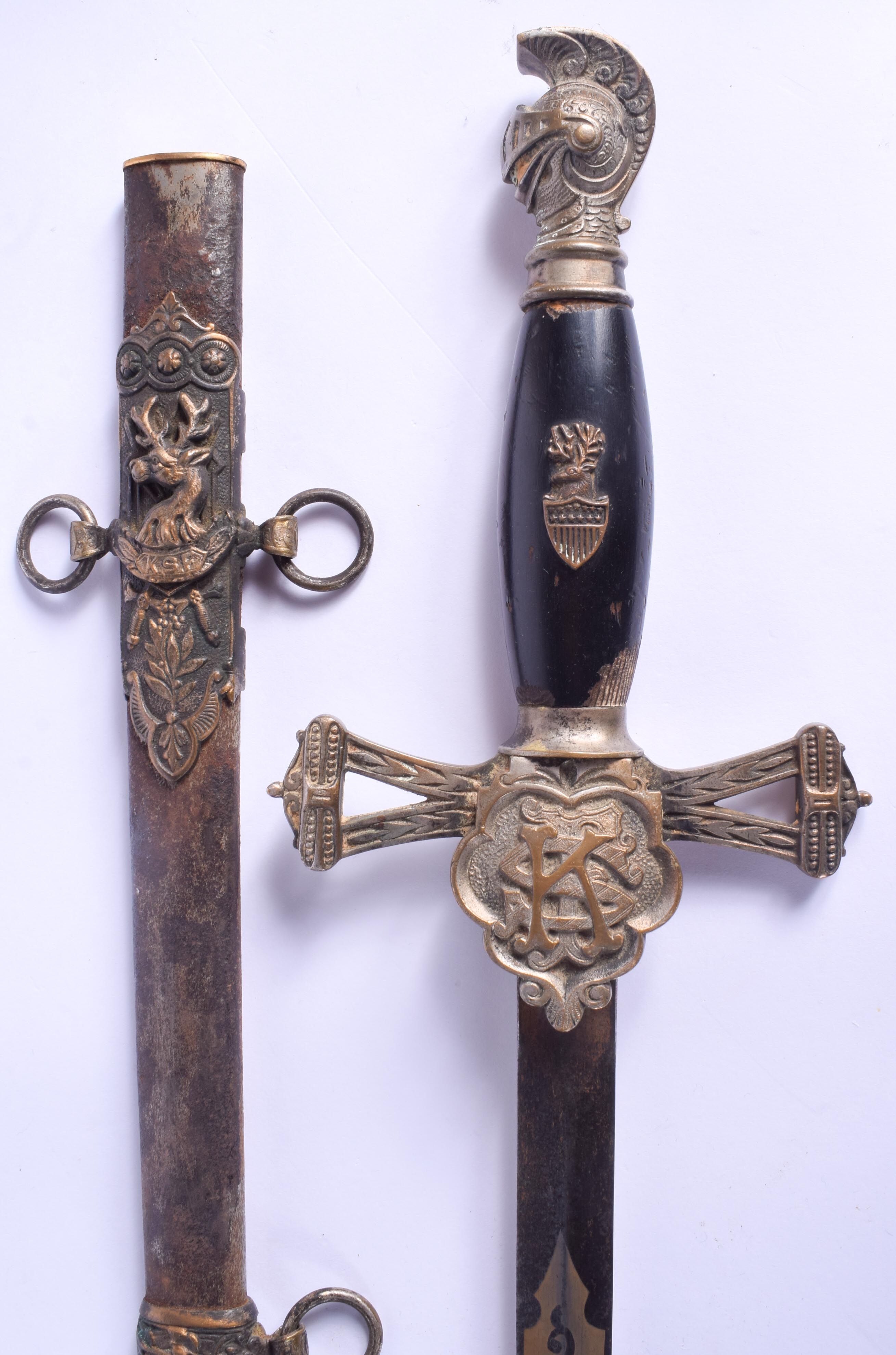 A VINTAGE SWORD. 95 cm long.