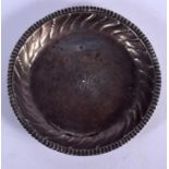 AN 18TH CENTURY IRISH SILVER DISH. 37 grams. 8.5 cm diameter.