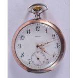 A SILVER LONGINES POCKET WATCH. 5.25 cm diameter.