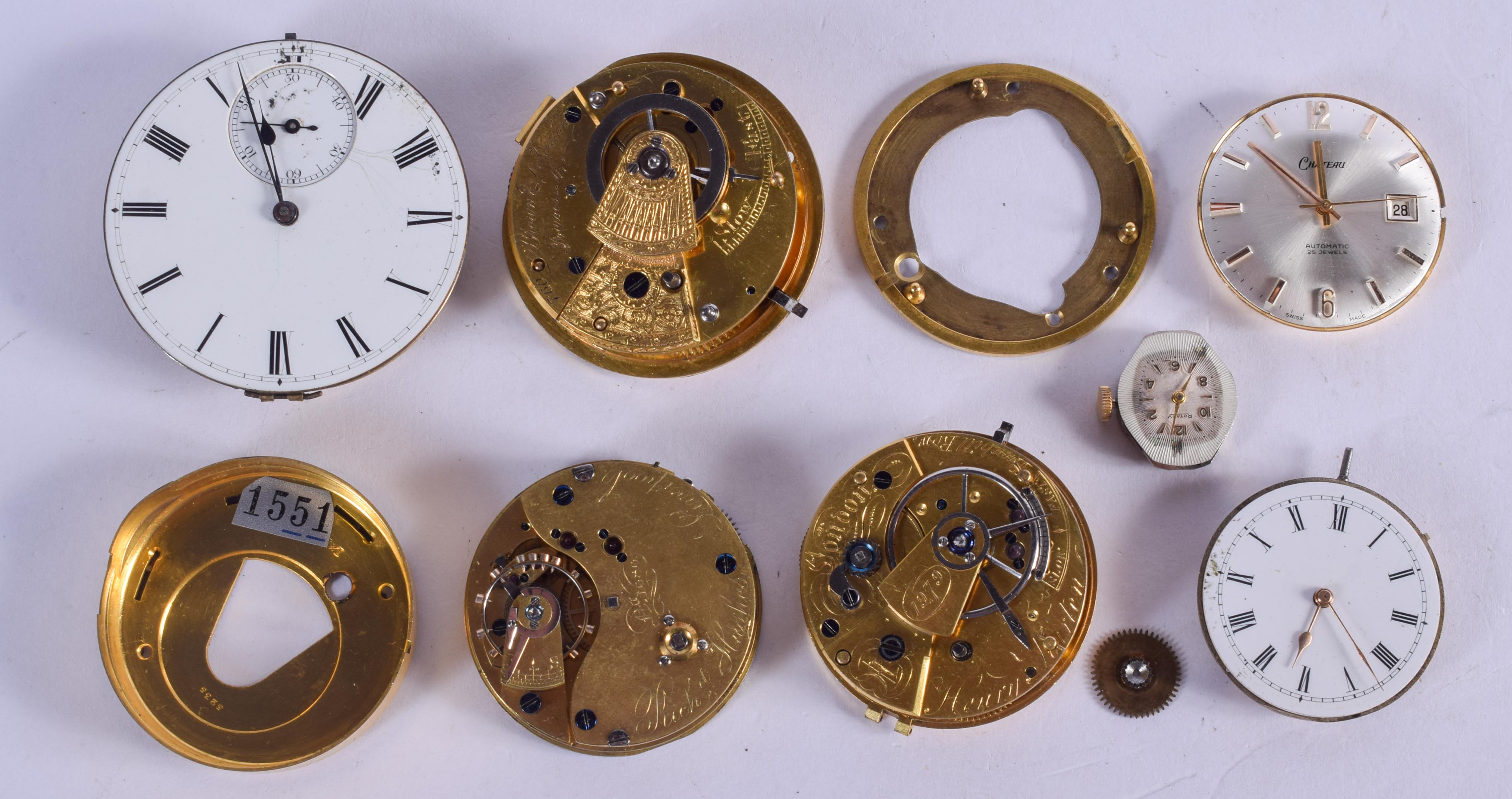 WATCH MOVEMENTS and dials. (qty)