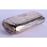 AN ANTIQUE SILVER SNUFF BOX. 103 grams. 8.5 cm x 4 cm.