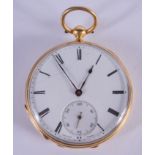 AN 18CT GOLD MARCHAND GENEVE POCKET WATCH. 54.8 grams overall. 4.5 cm diameter.