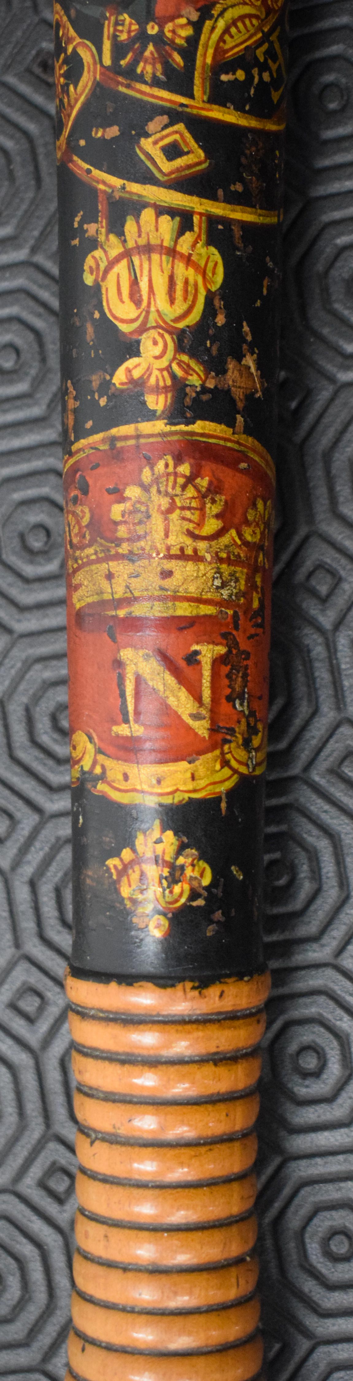 A WILLIAM IV PAINTED WOOD TRUNCHEON. 42 cm long. - Image 8 of 19