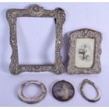 ASSORTED SILVER FRAMES etc. Chester 1909, Birmingham 1909 & others. (4)